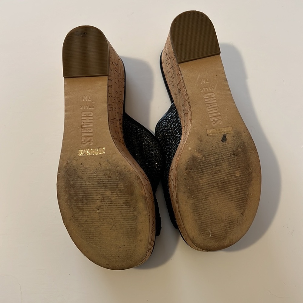 Charles Style Raffia Wedge Sandal - Picture 5 of 6